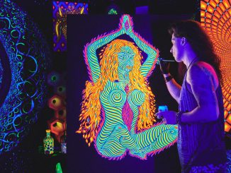 The Cosmic, Psychedelic, Glow-in-the-Dark Art of Alex Aliume