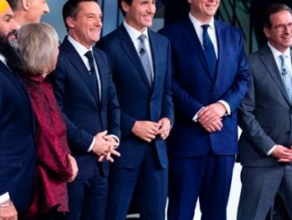 The Latest: Six leaders square off in French-language debate in capital region