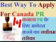 Best Way To Apply For Canada PR