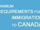Minimum requirements for immigration to Canada